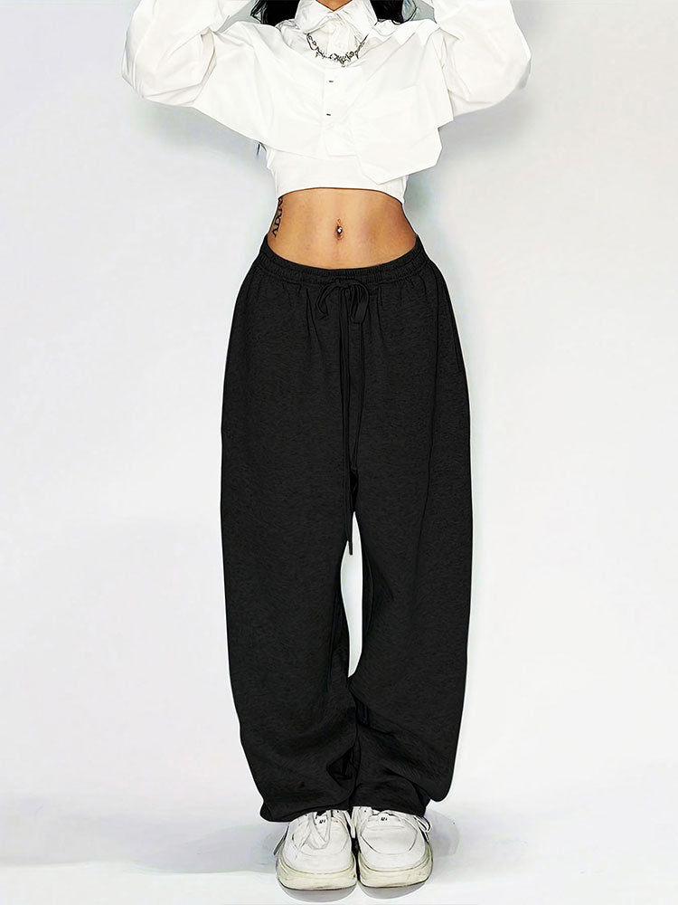 Black Pull On Sweatpants