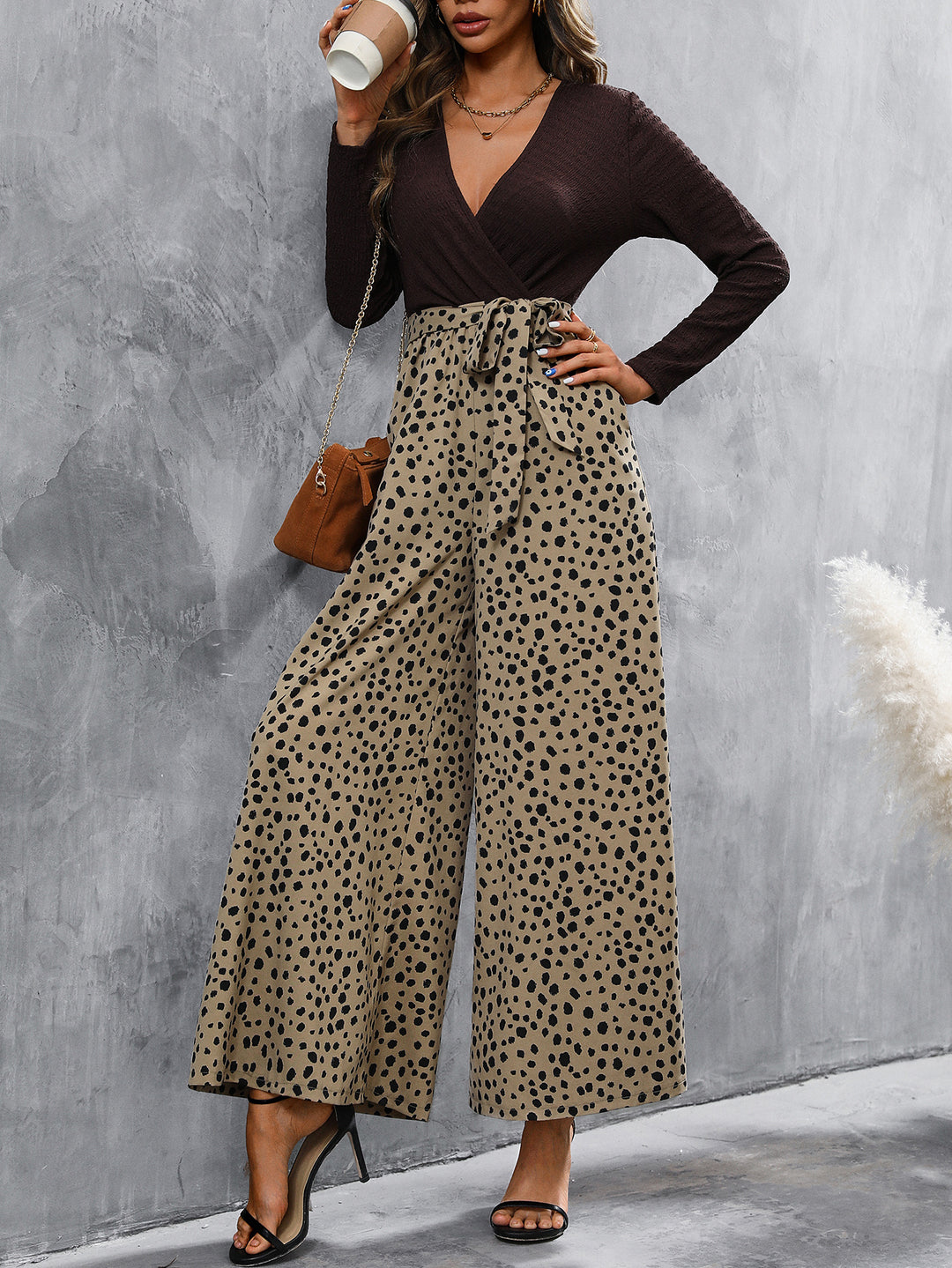 Brown Mix And Match Jumpsuit