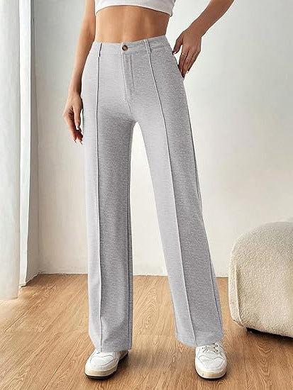 Grey Regular Fit Pants