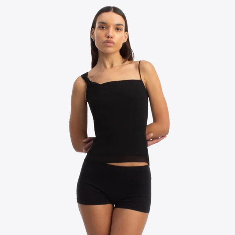 Black Asymmetrical Bodysuits