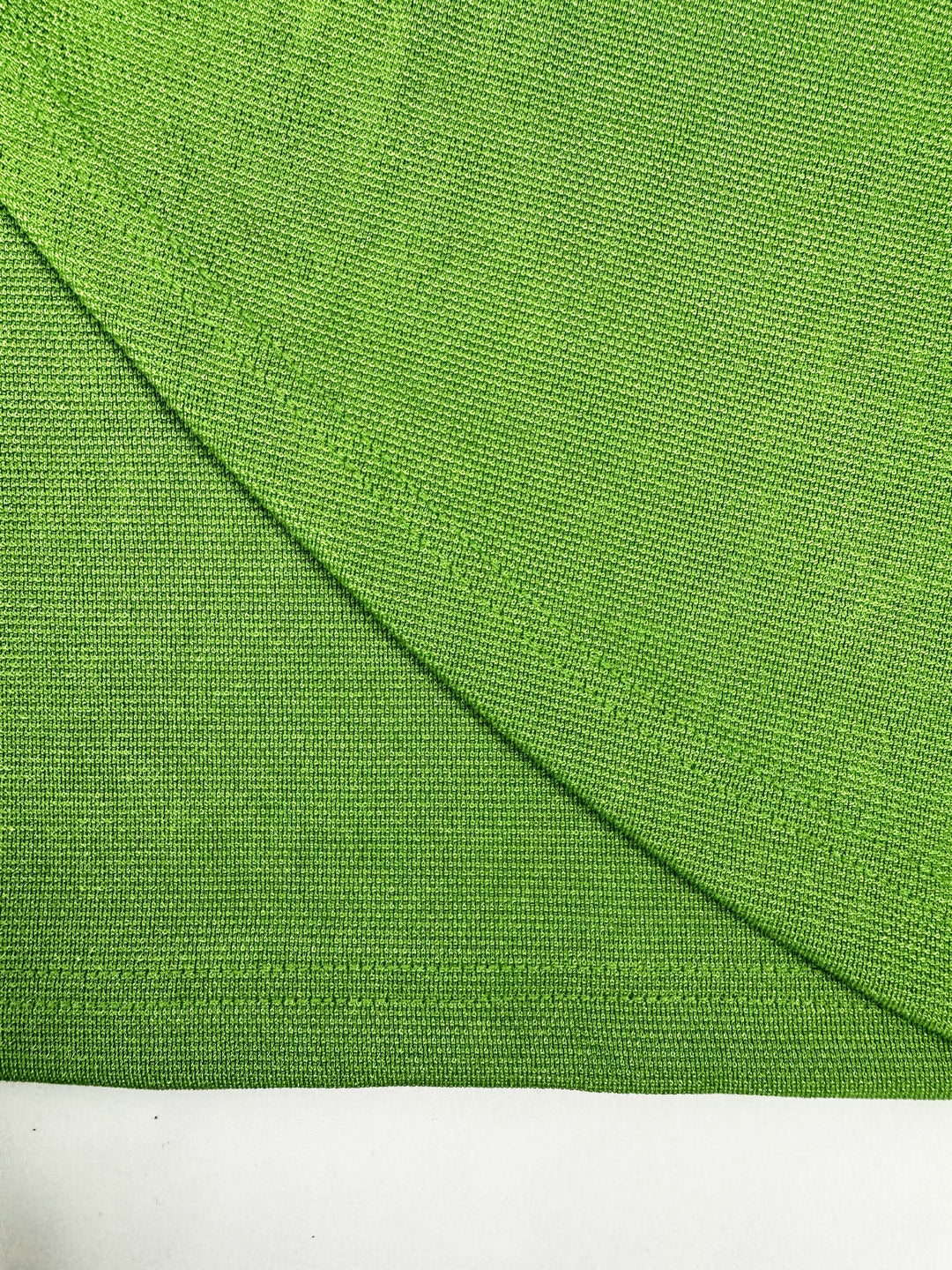 Green Asymmetrical Neckline Dress