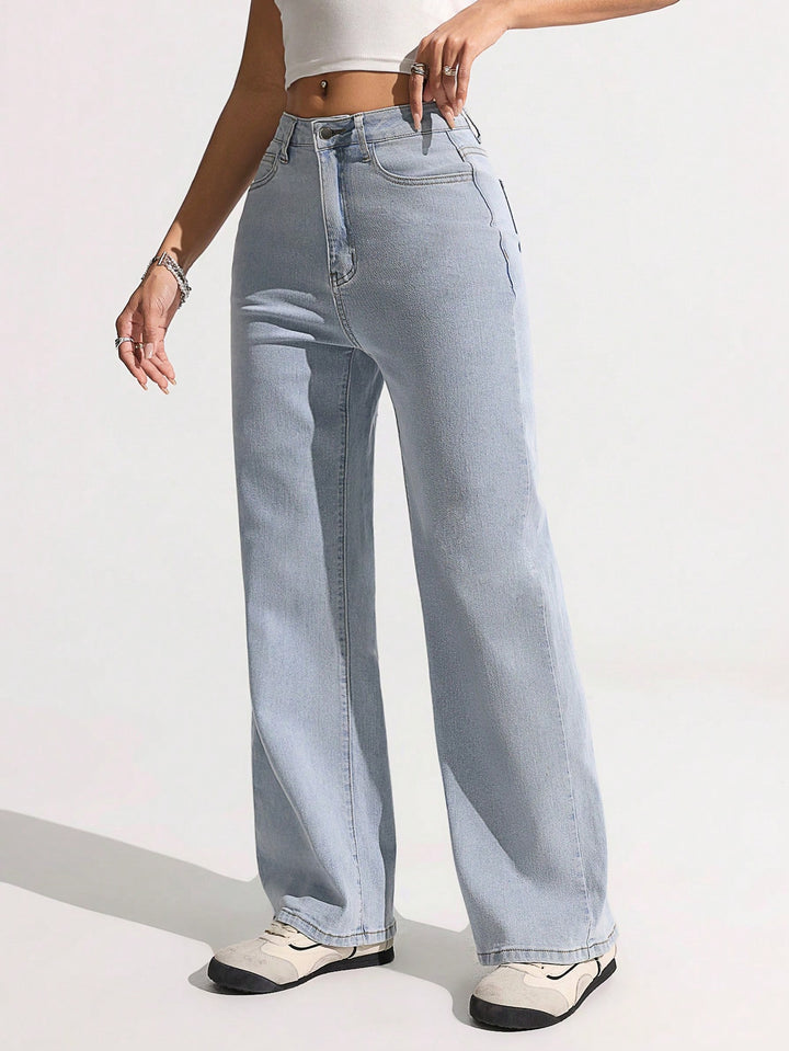 Light Blue High Waist Denim Jeans