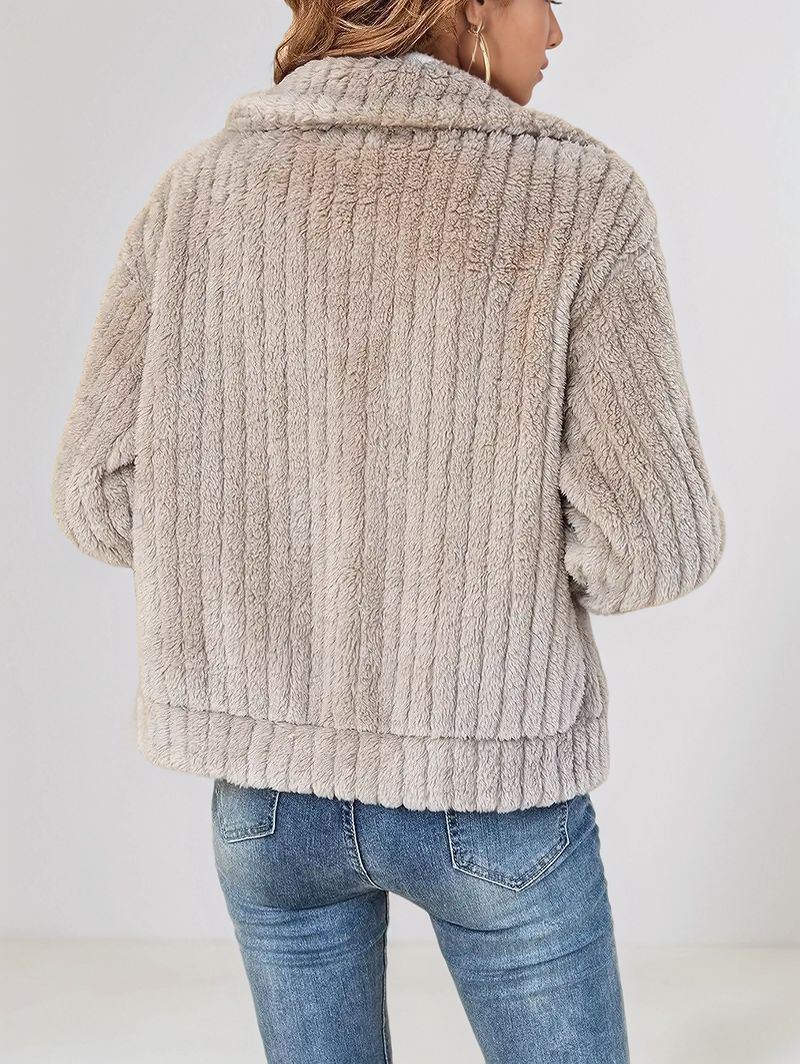 Nude Full Sleeve Textured Collared Jackets