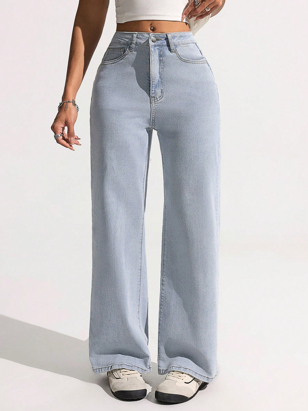 Light Blue High Waist Denim Jeans