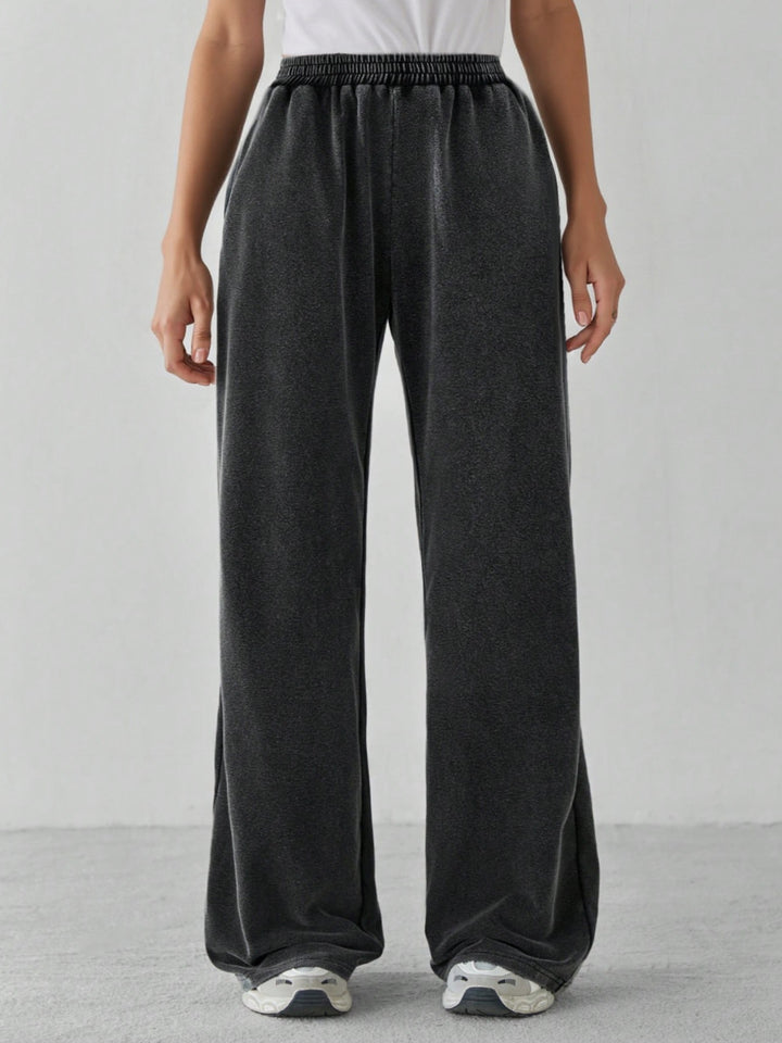 Charcoal Wide Leg Trouser