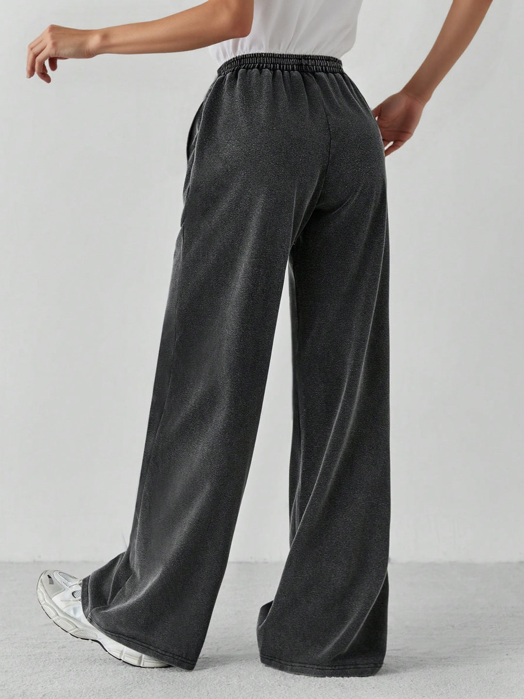 Charcoal Wide Leg Trouser
