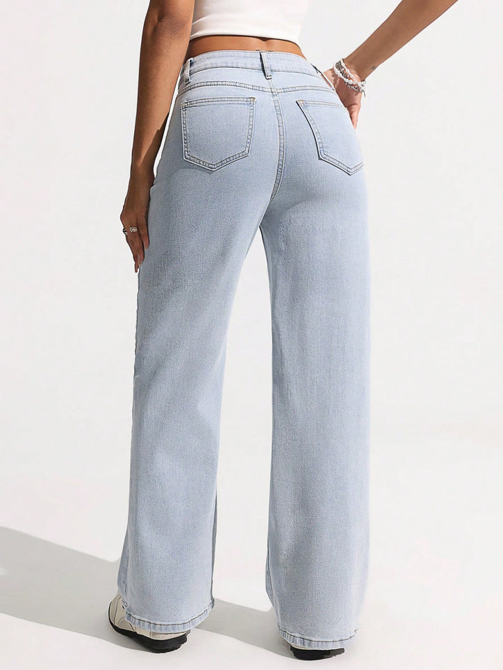 Light Blue High Waist Denim Jeans