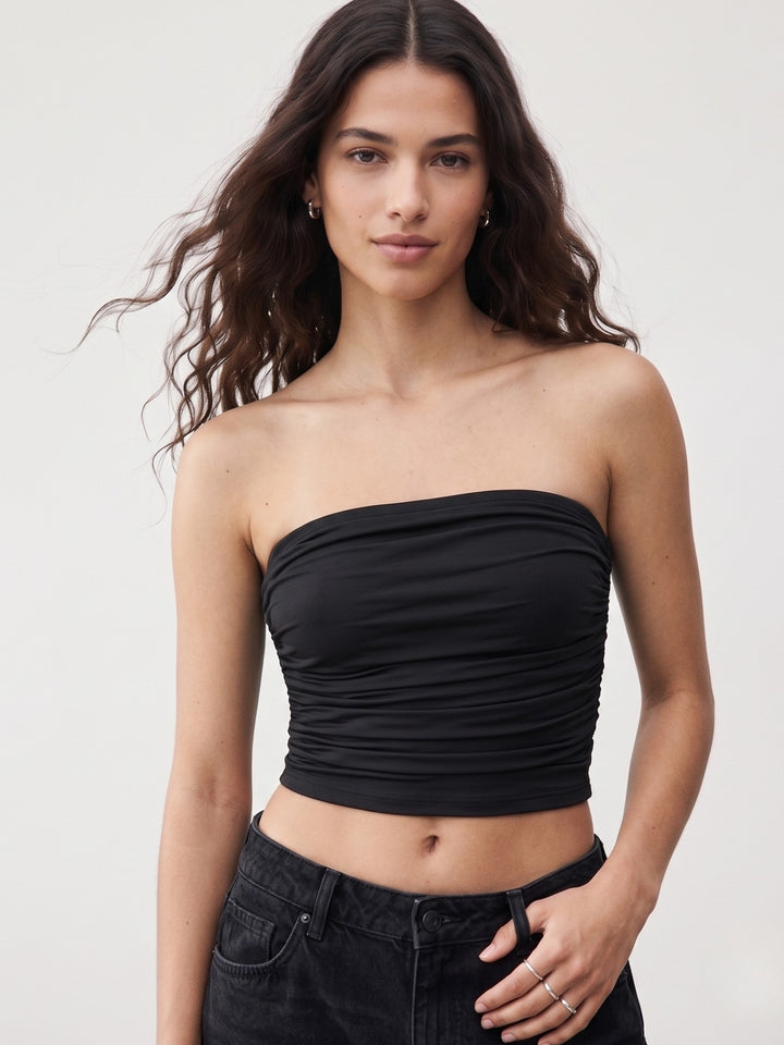 Black Tube Knit Top