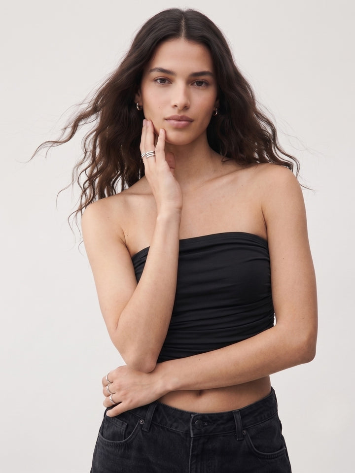 Black Tube Knit Top