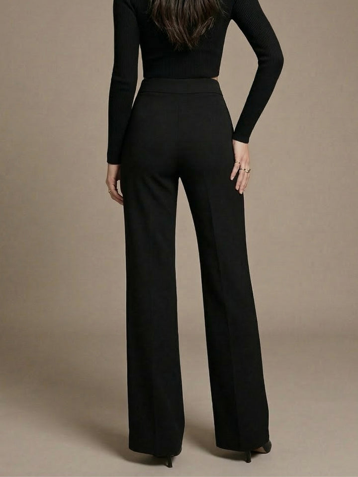 Black High Waist Wide Leg Pant