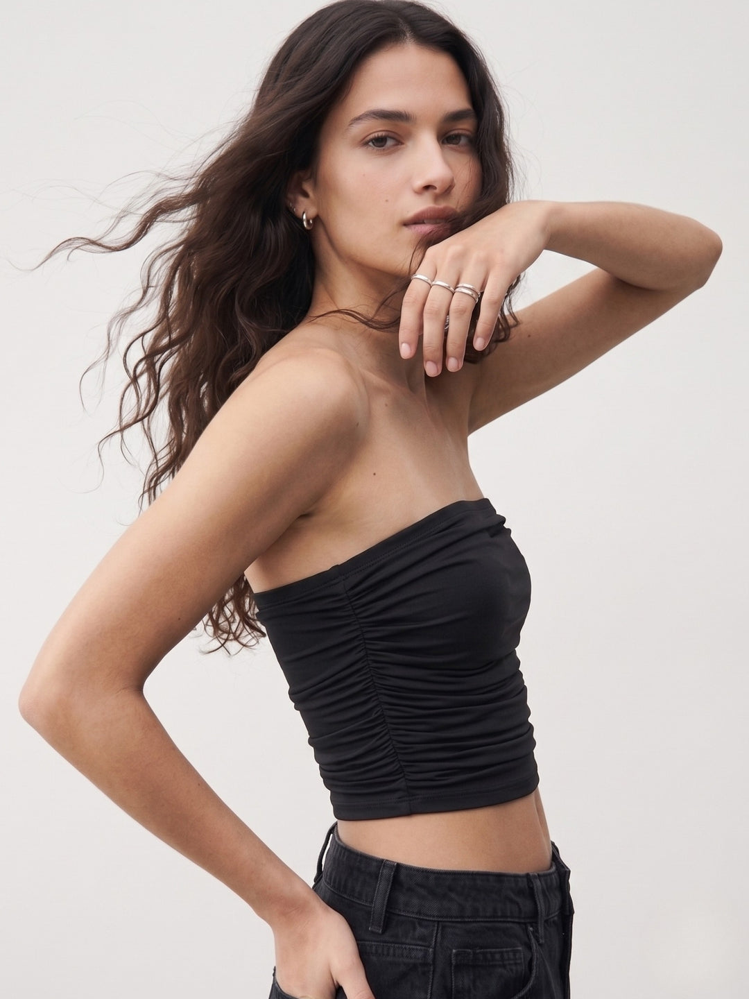 Black Tube Knit Top