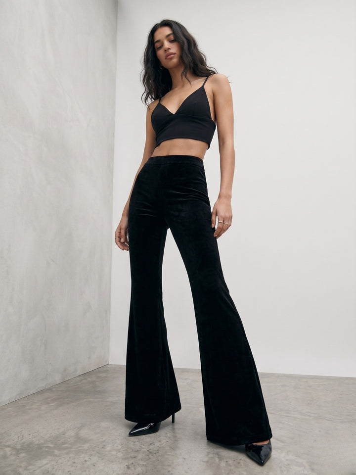 Black High Waist Fitted Pant