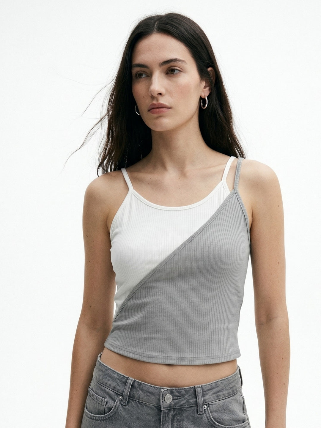 Off White Double Layered Top
