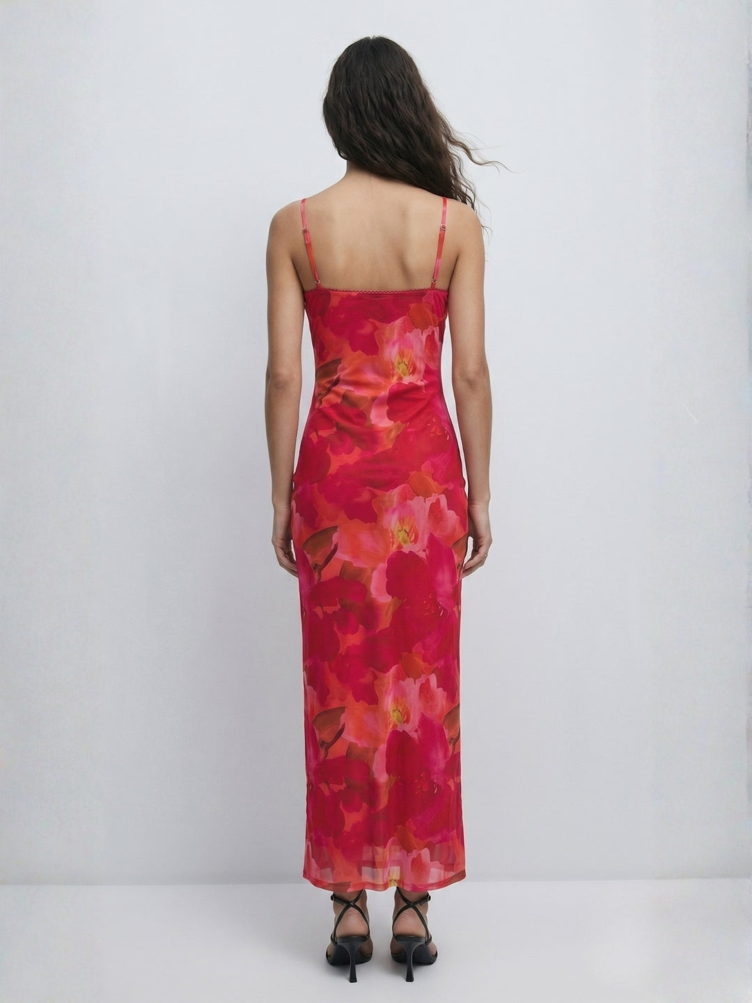 Red Floral Printed Dress
