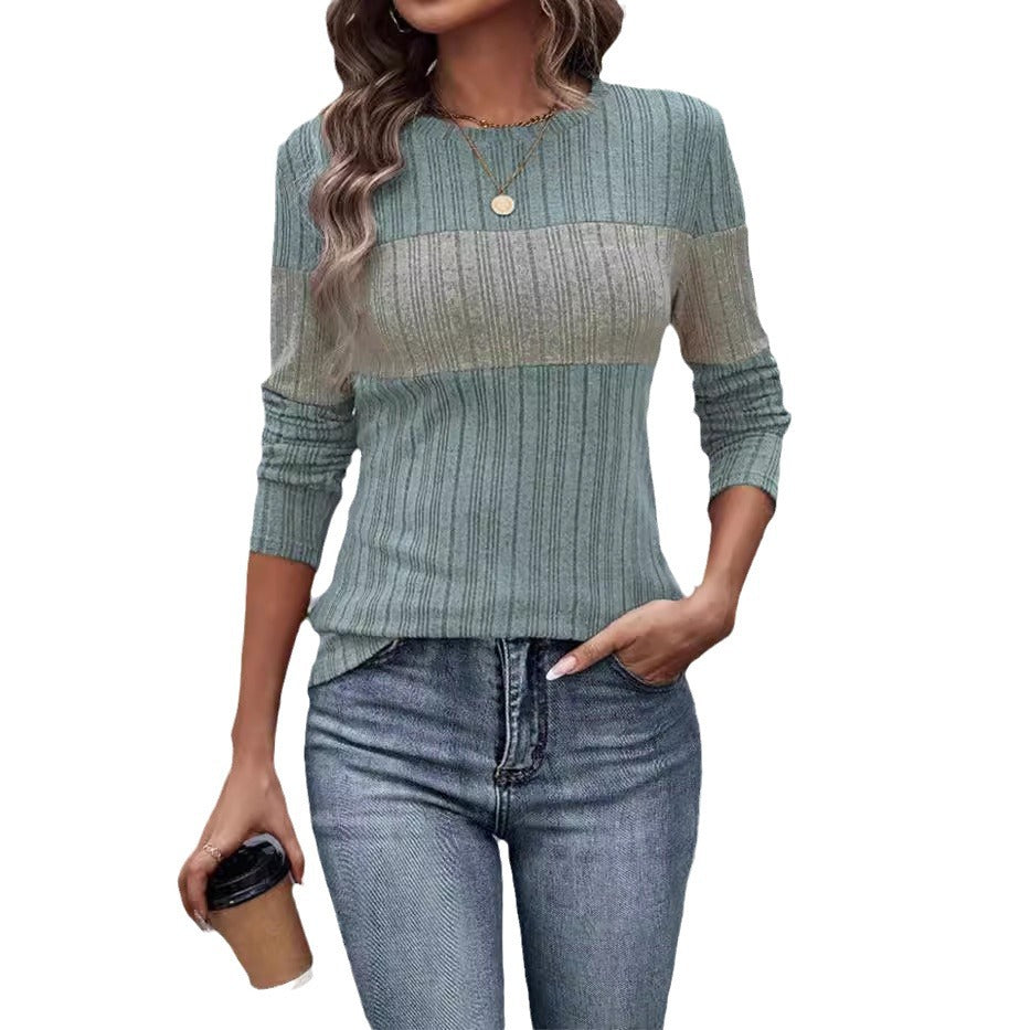 Blue Block Sweater Top