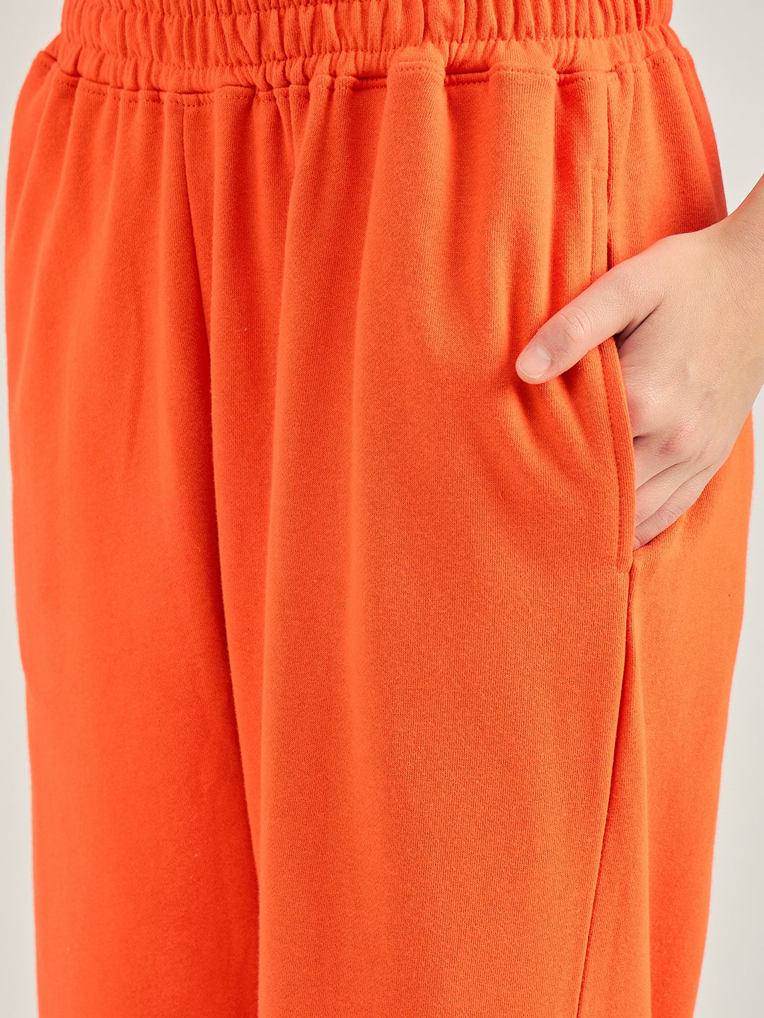 Orange Solid Joggers