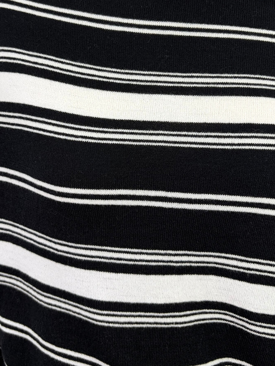 Black Off-Shoulder Thick Striped Top