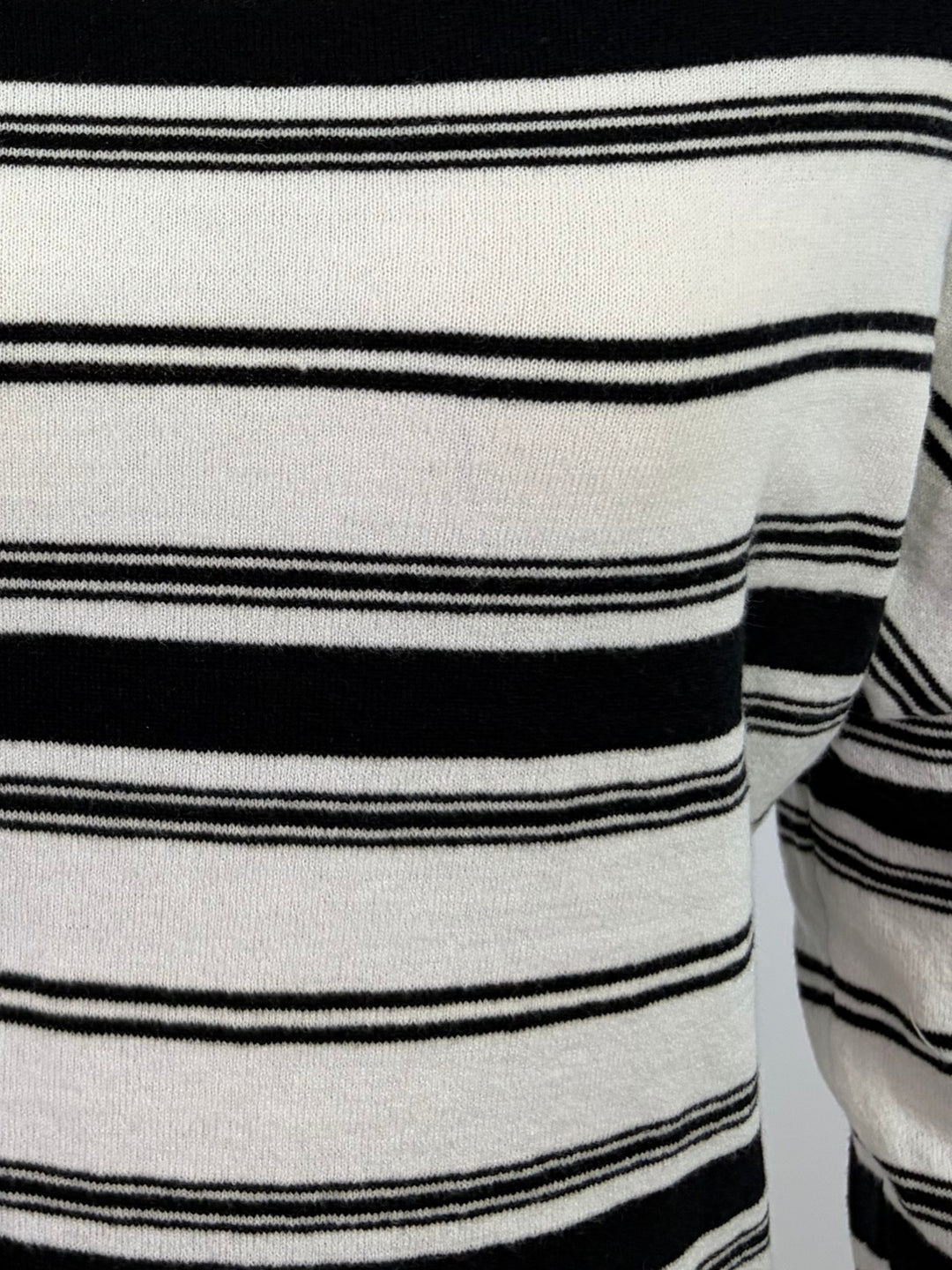 Cream Off-Shoulder Thick Striped Top