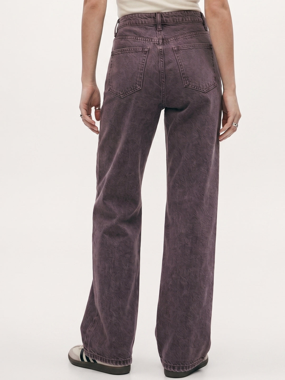 Mocha Brown High-Rise Straight Fit Jeans