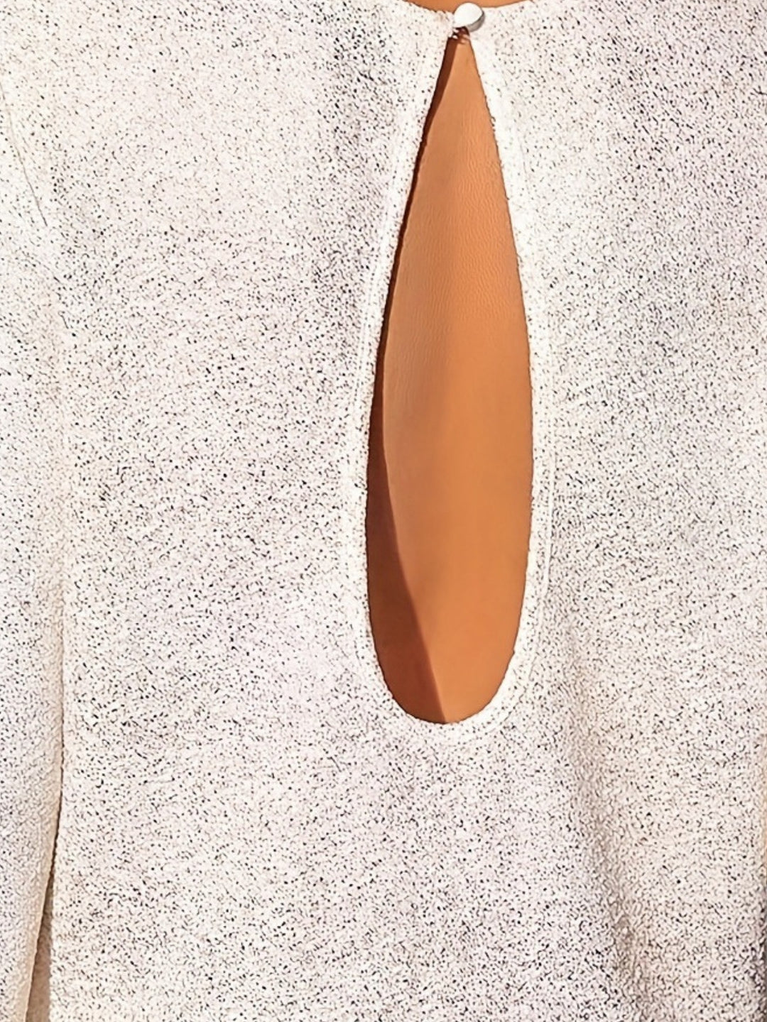 White Bishop Sleeve Back Key Hole Top