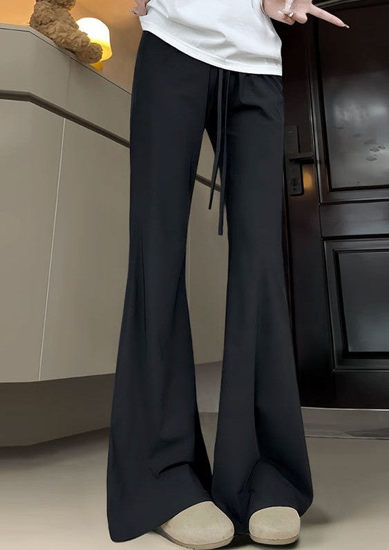 Black Drawstring Flared Joggers
