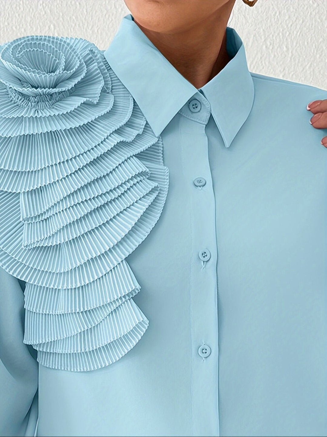Blue Corsage Shirt