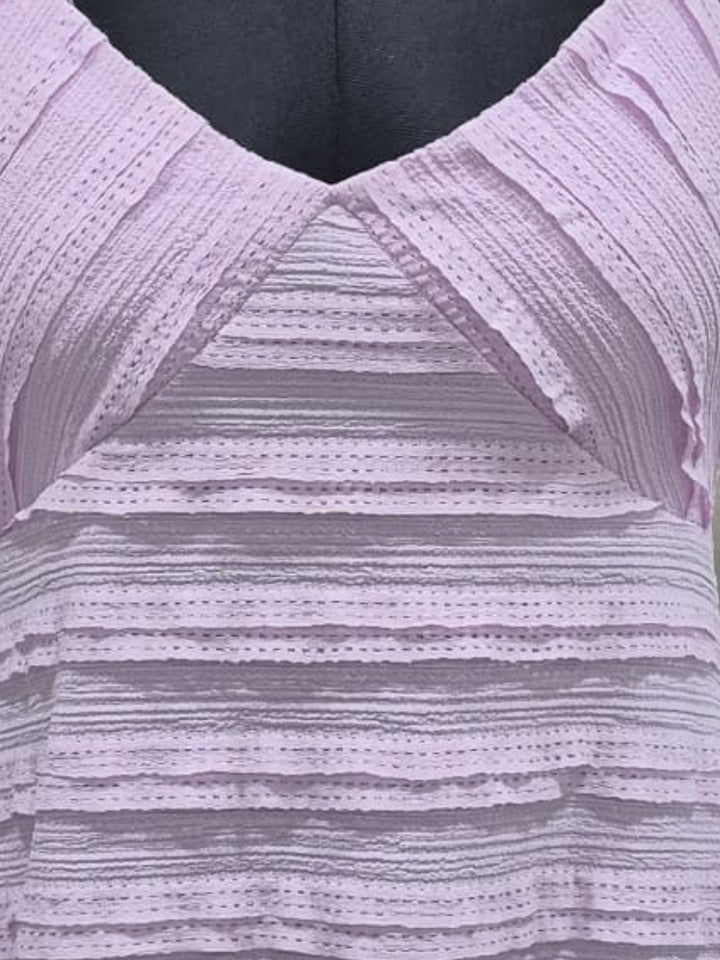 Lavender Flared Hem Halter Topcut