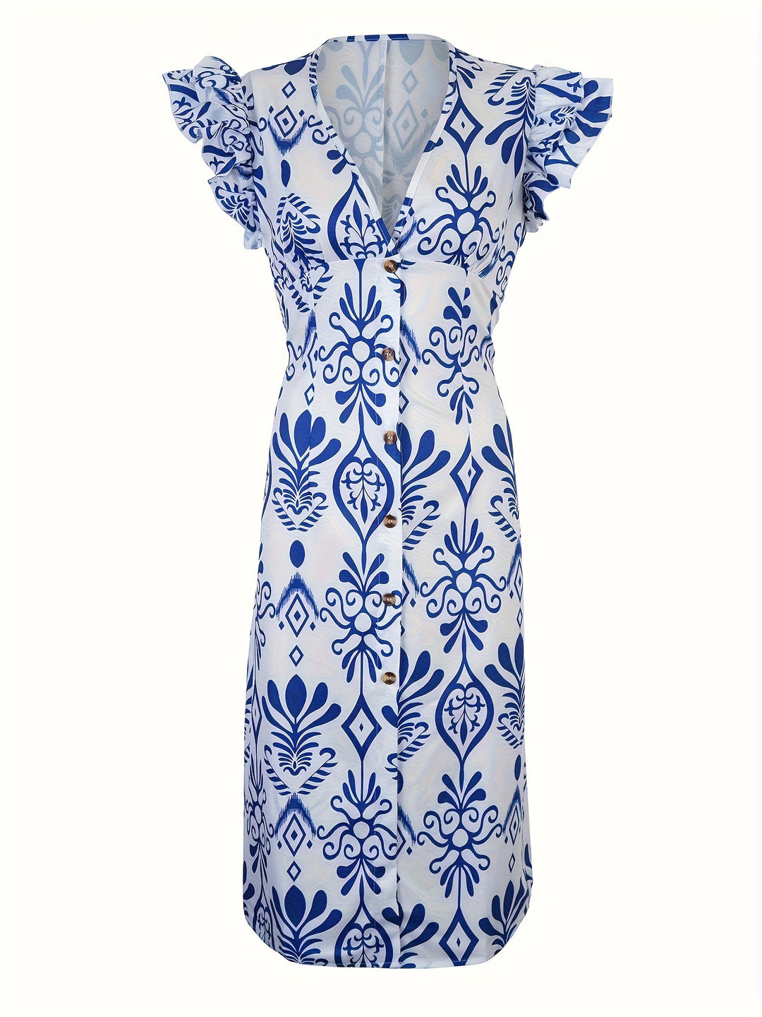 Blue Indigo Printed Dress