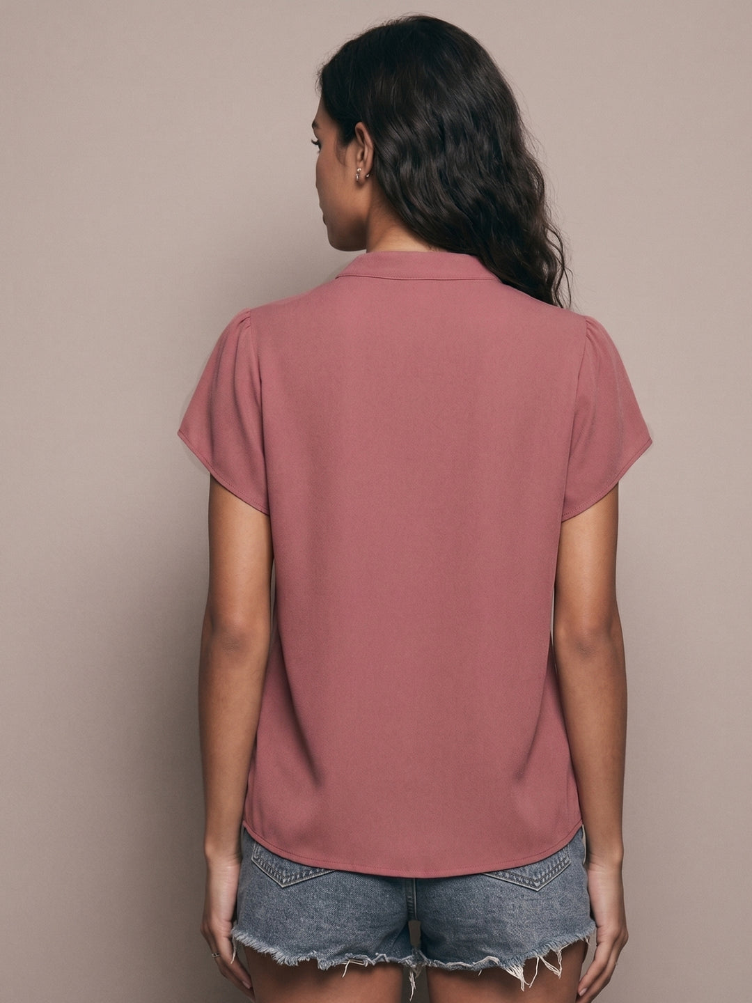 Mauve Petal Sleeve Top