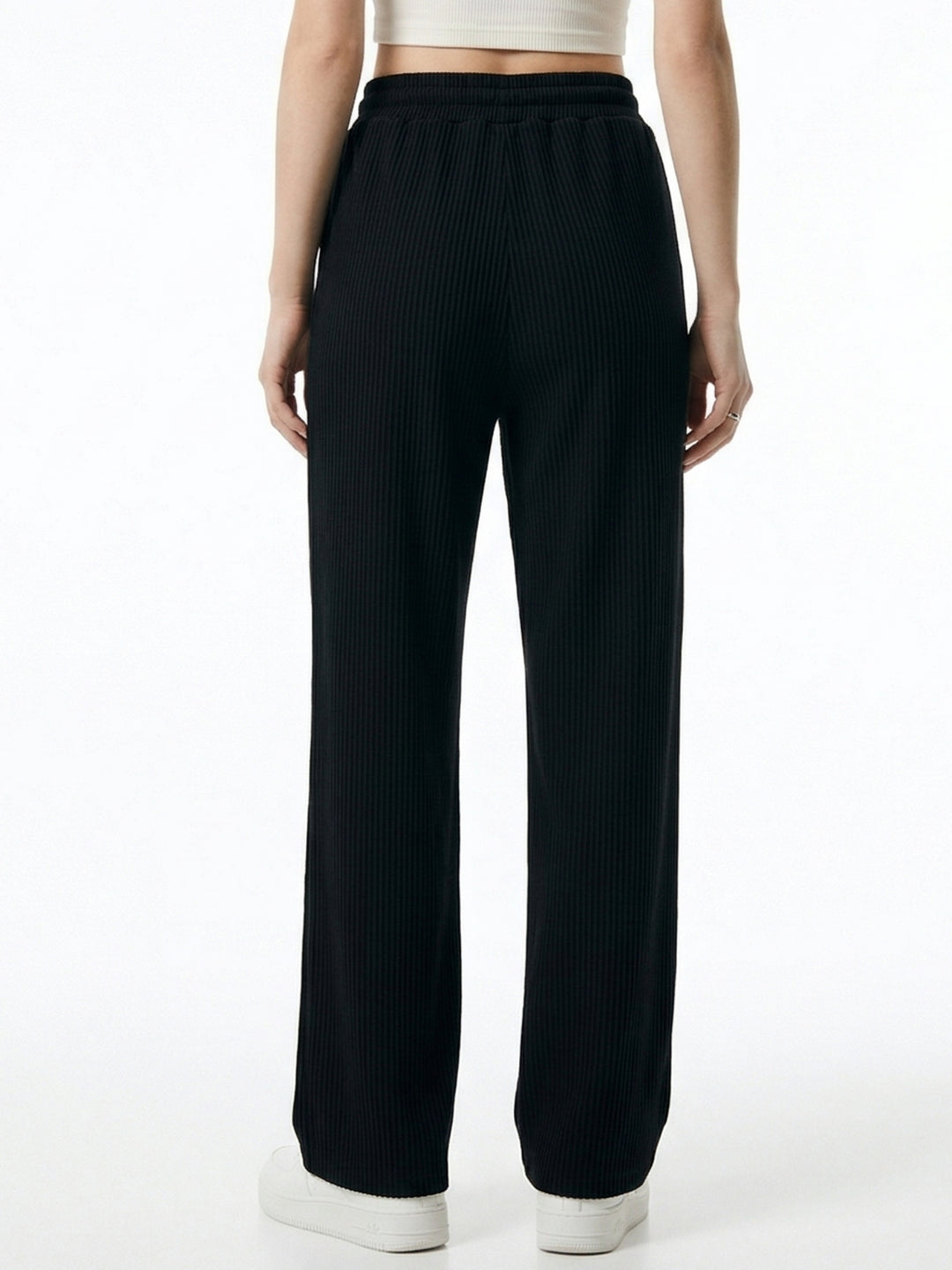 Black Low Waist Wide Leg Pant
