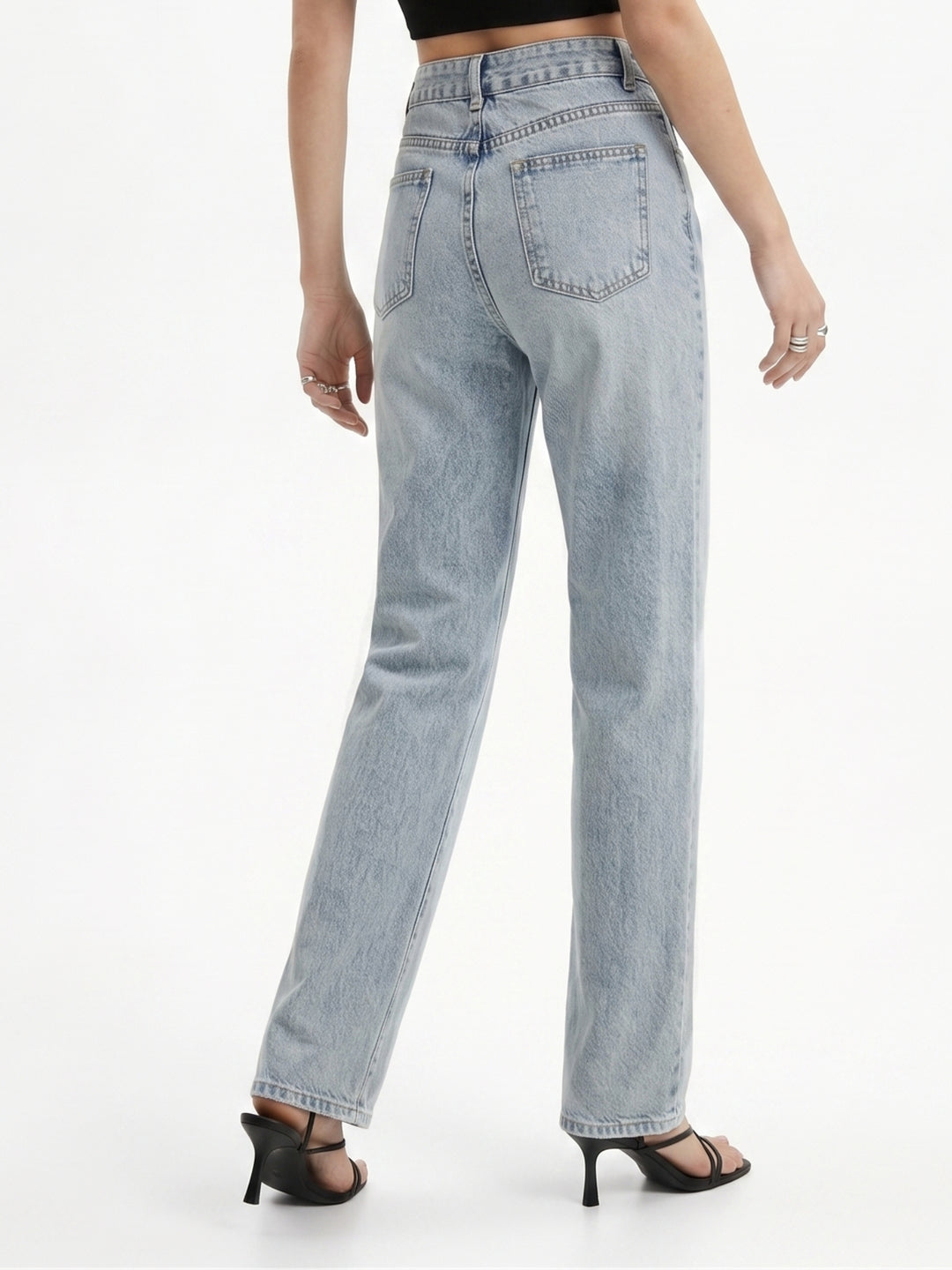 Light Blue Clean Slim Fit Washed Denims