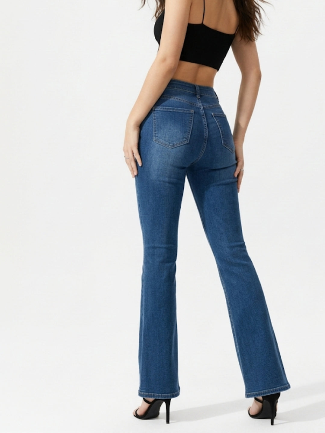 Blue Solid Denim Jeans