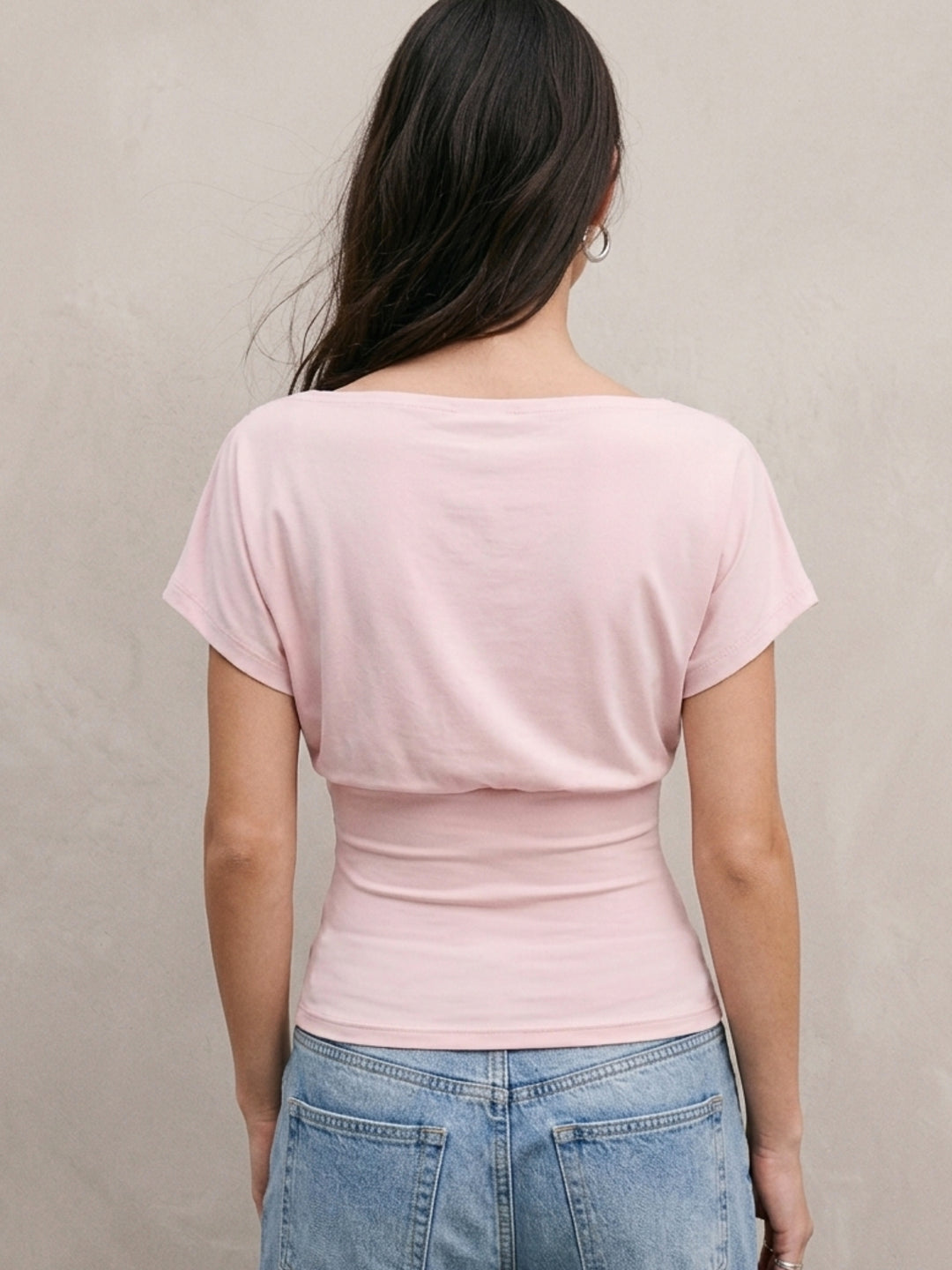 Light Pink Blouson Top