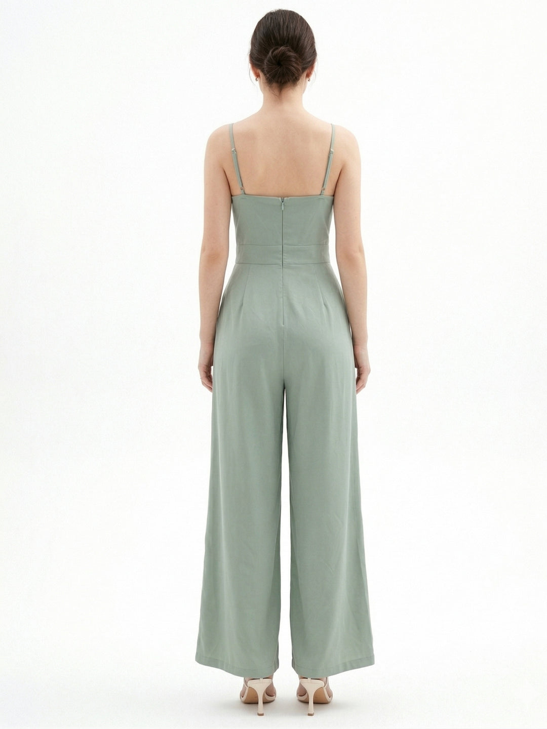 Mint Strappy Sweetheart Neckline Jumpsuit