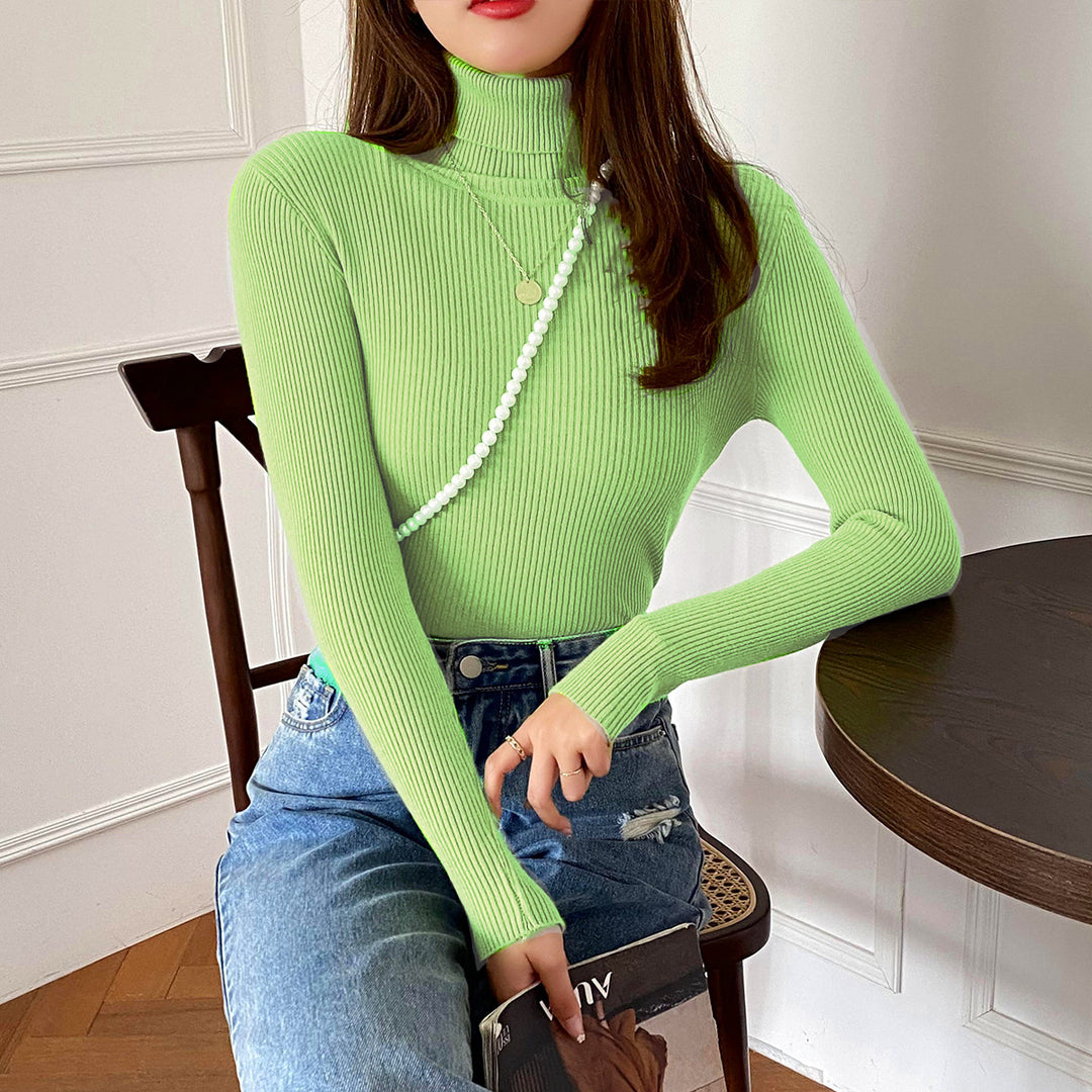 Lime Green High Neck Top