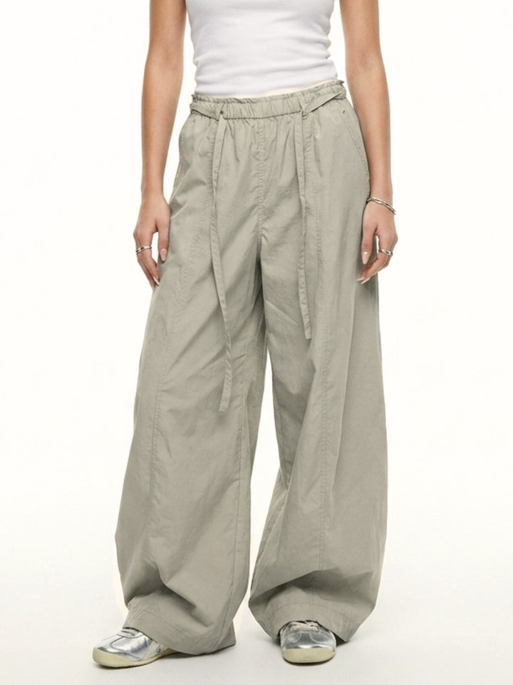 Off White High Waist Wide Leg Trouser