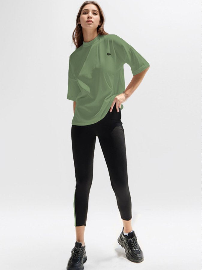 Green Short Sleeve Graphic Print Tshirt