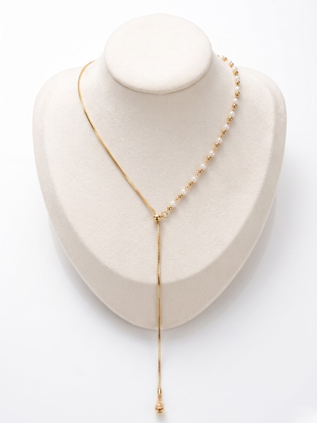 Gold Minimal Beaded  Necklace