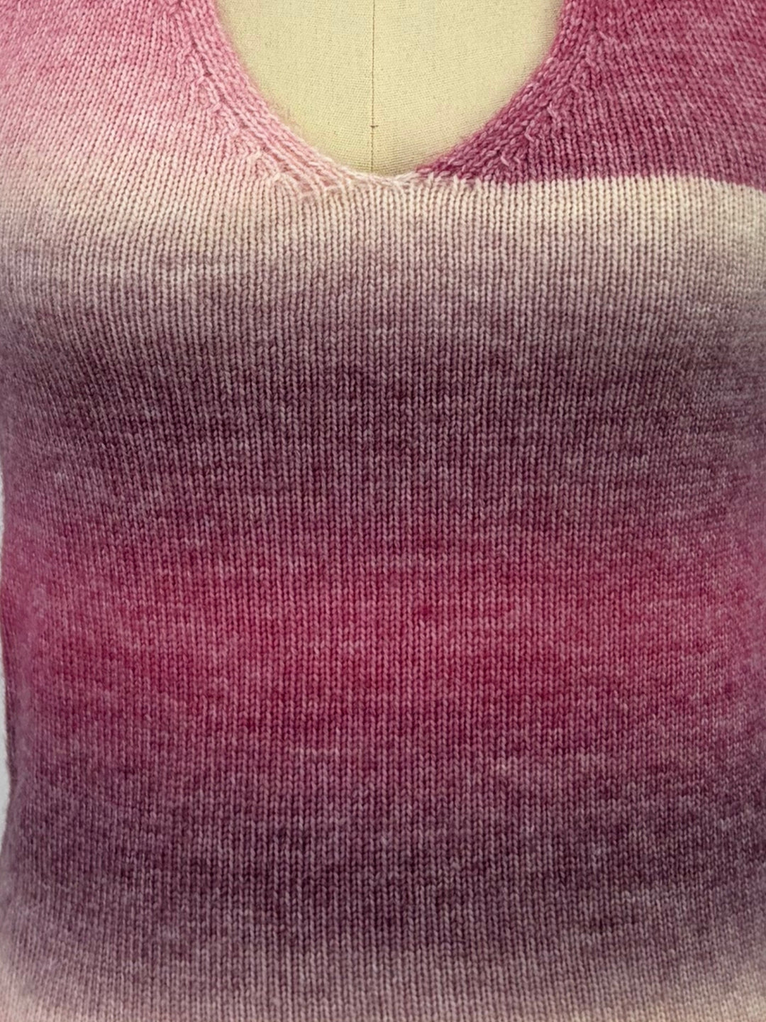 Pink Halter Neck Ombre Striped Relaxed Top