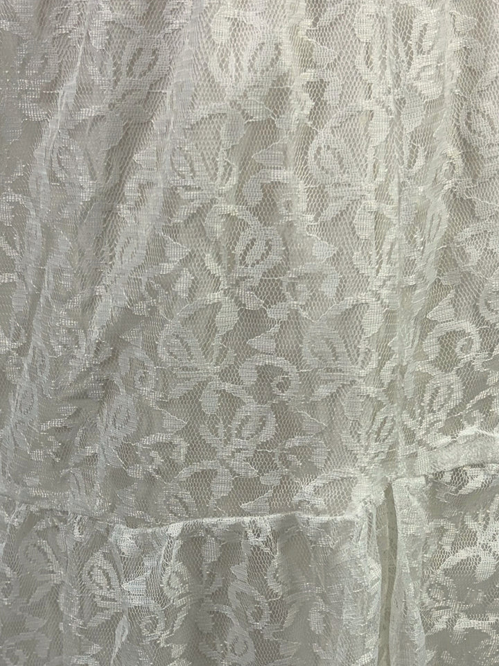 White Tiered Lace Skirt