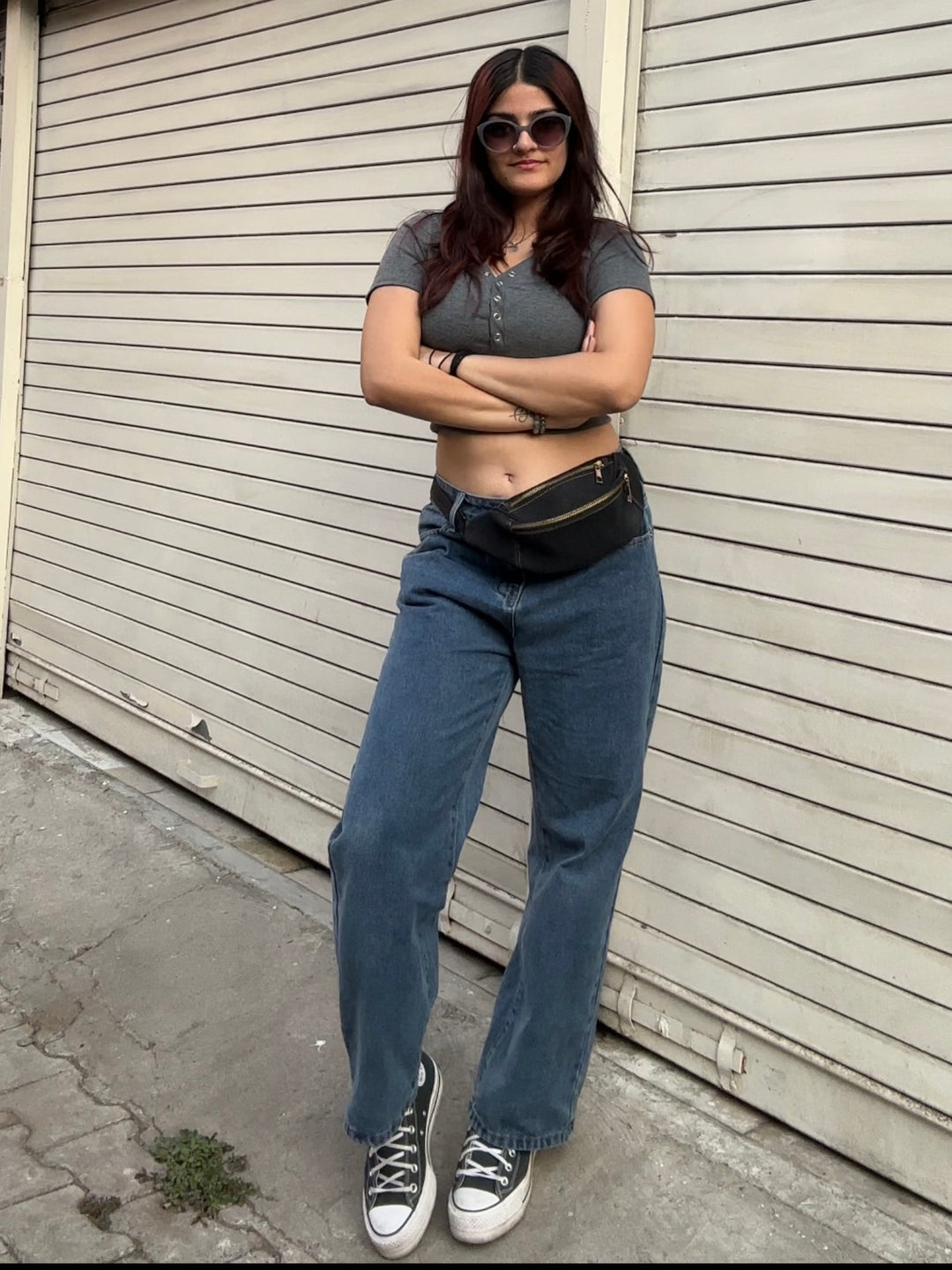Blue Washed Straight Denim Navy