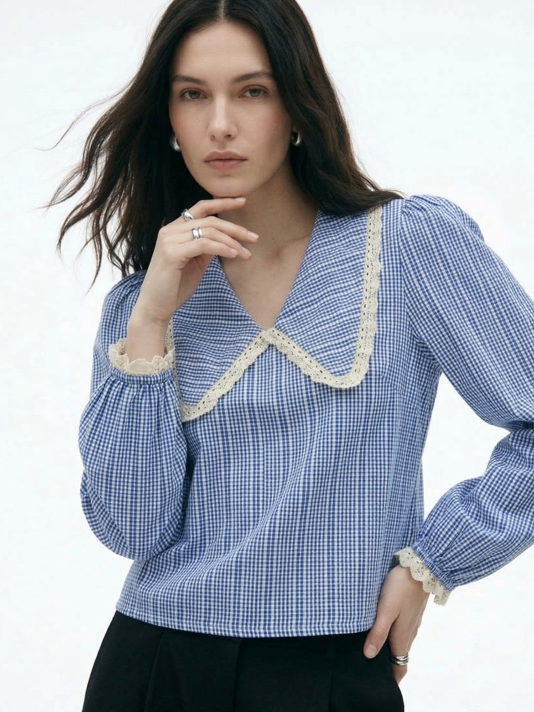 Blue Peter Pan Collared Top