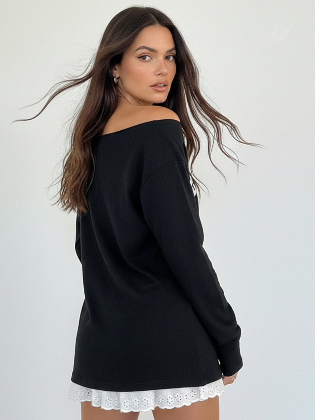 Black Graphic Print Tshirt