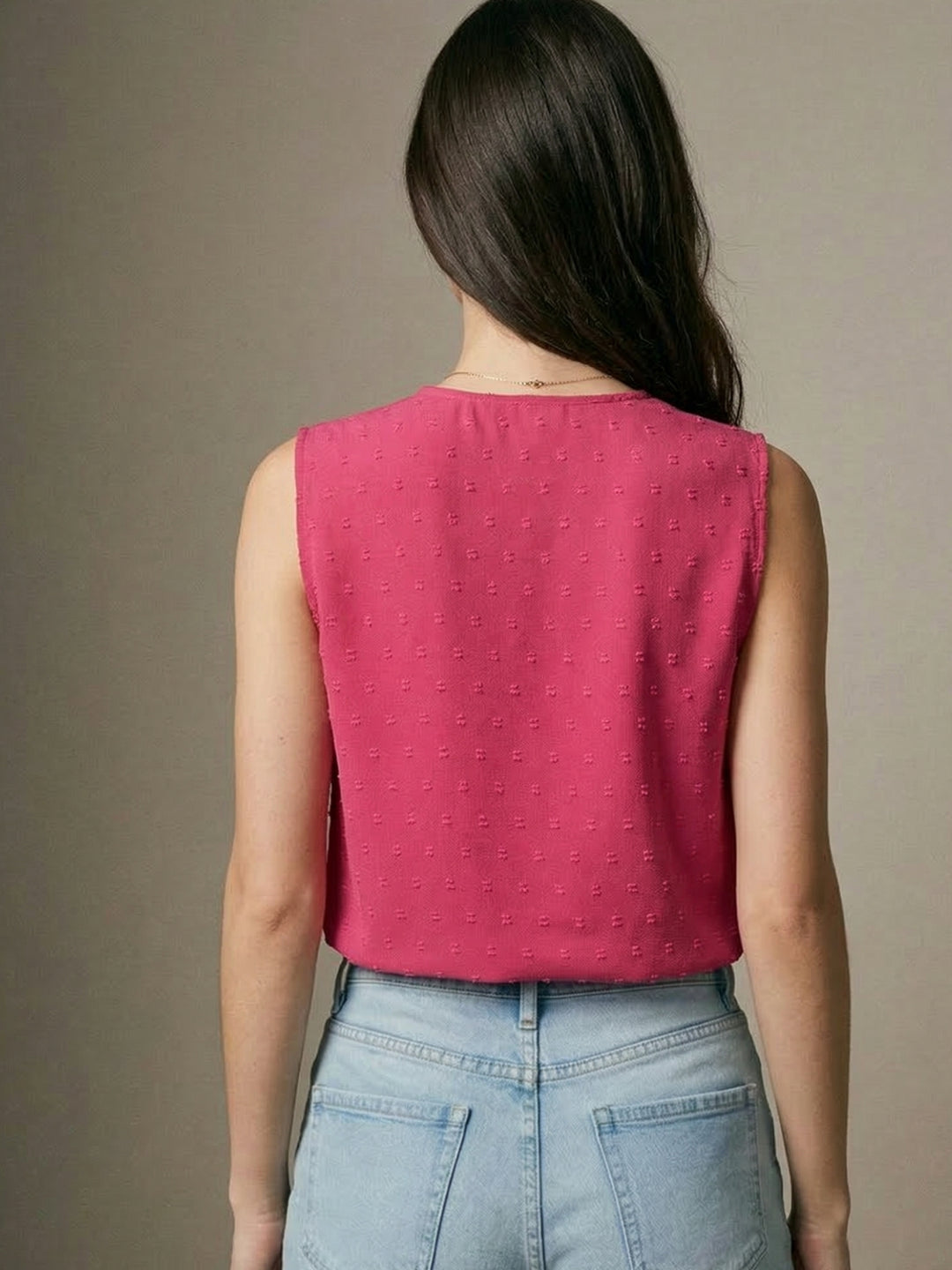 Pink Sleeveless Wrap Bodysuits