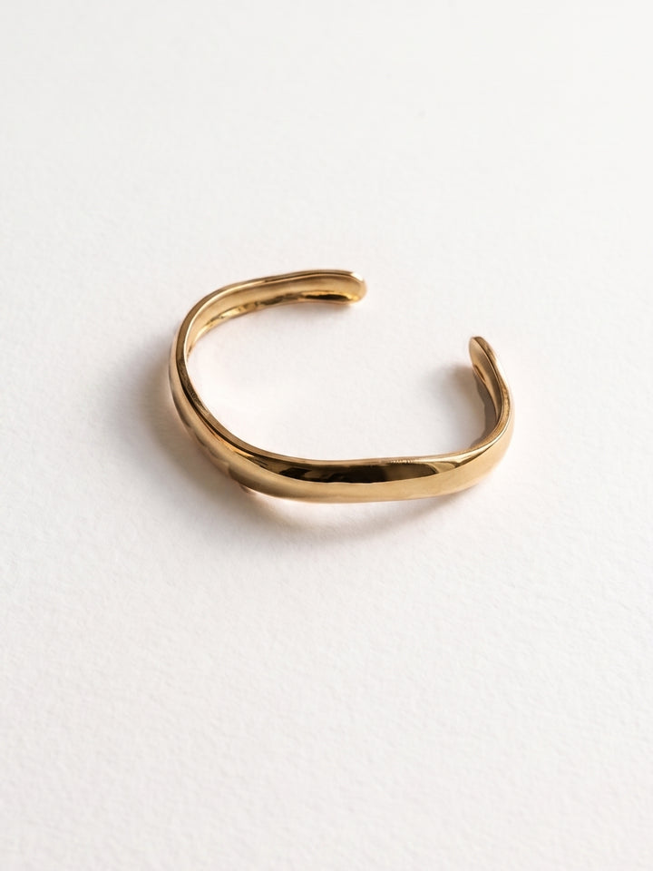 Gold Wave  Metal Bracelet