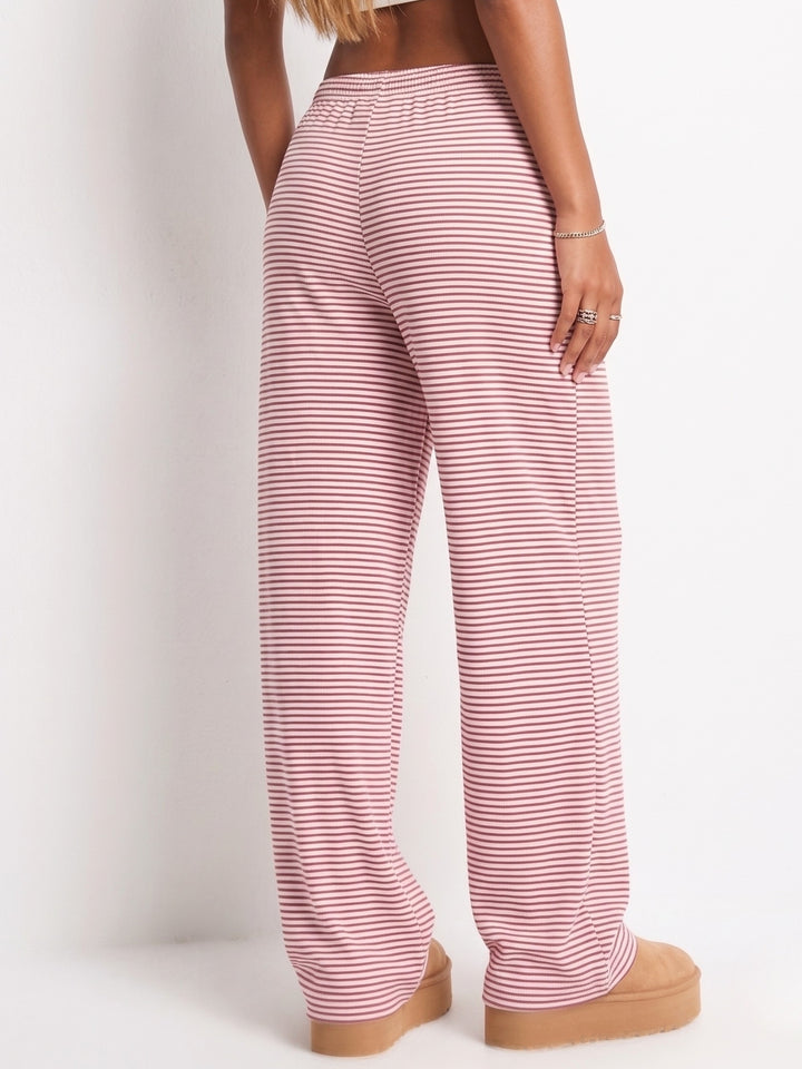 Pink Low Waist Wide Leg Pant
