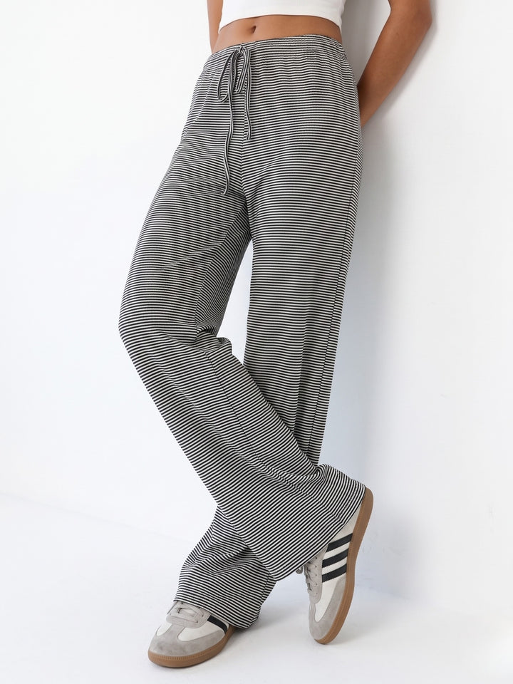 Grey Low Waist Wide Leg Pant