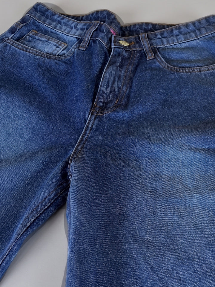 Blue Ultra Wide Flared Jeans