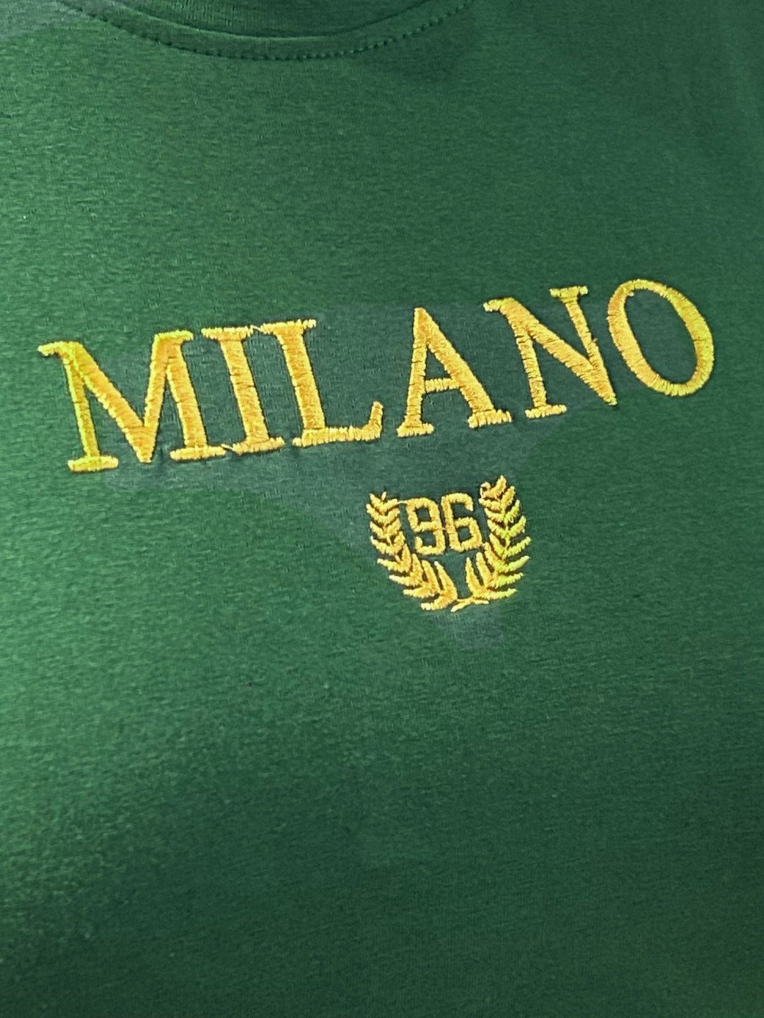 Green Fitted Crop T-Shirt