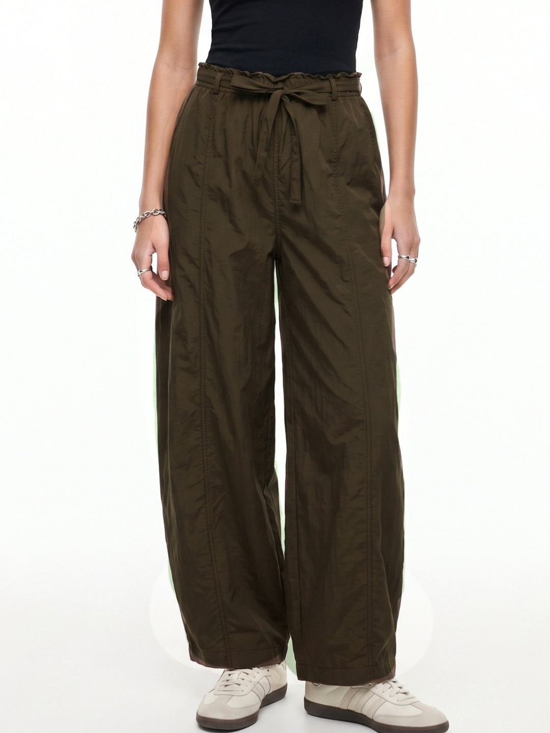 Brown High Waist Wide Leg Trouser